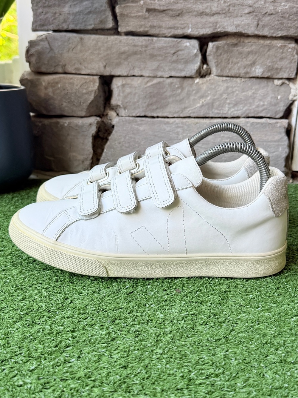 Veja 3 Lock Esplar White Leather Women’s Low Sneakers